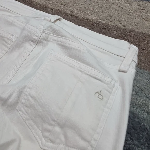 Rag & Bone White Moto Skinny Jeans Zipper Detail Ankle Zip Womens Size 26 - Picture 4 of 9